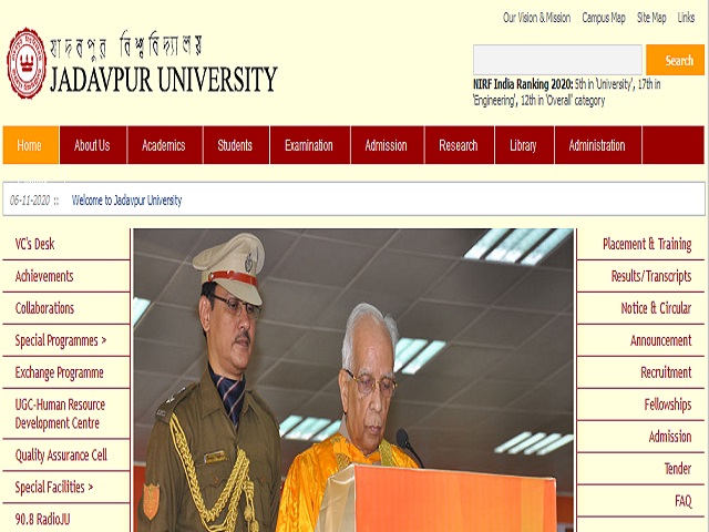 जादवपुर विश्वविद्यालय भर्ती 2020: असिस्टेंट कंट्रोलर ऑफ़ एग्जामिनेशन और माइक्रो एनालिस्ट पदों की वेकेंसी के लिए करें आवेदन